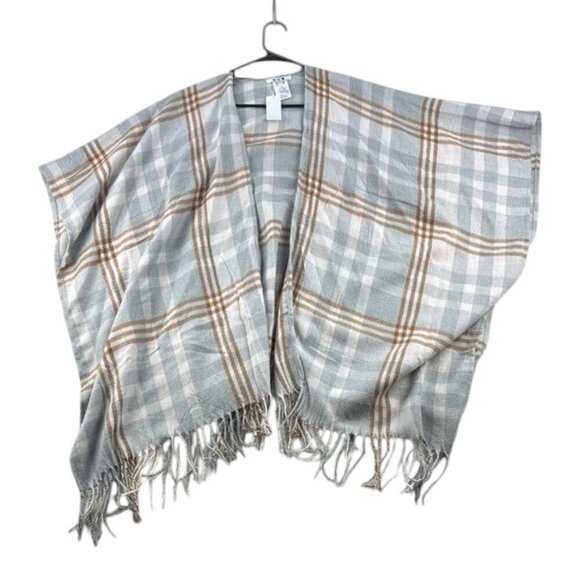 Three Dots Poncho  Louisa Plaid - One Size - Picture 1 of 3